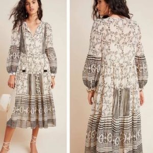 Anthropologie Talulah Boho Midi Dress